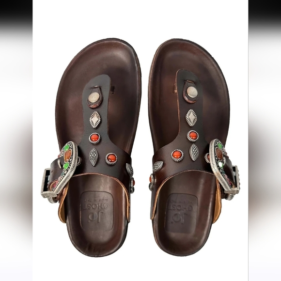 Like New! Jo Ghost Embellished Stud Sandals - Picture 1 of 6